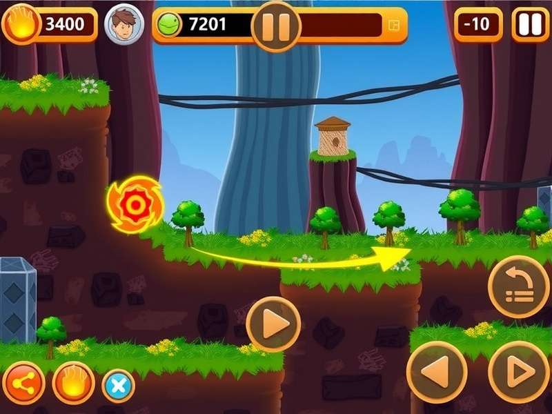Blazing Boulder Run Game Screenshot
